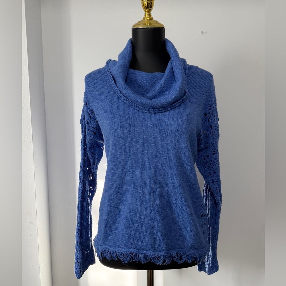 Chico's Royal Blue Cowl Neck Sweater